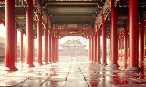 皇宫插画摄影照片_北京故宫紫禁城