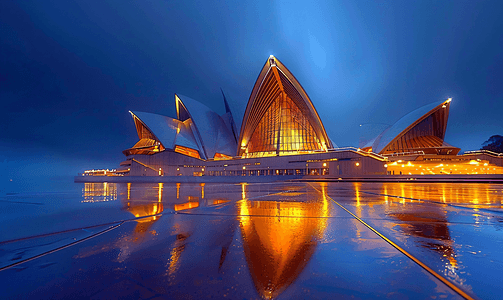 浩瀚大海摄影照片_悉尼歌剧院城市
