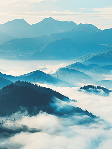 中国风山水摄影照片_山脉云海风景