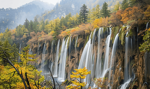 九寨沟瀑布5A景区