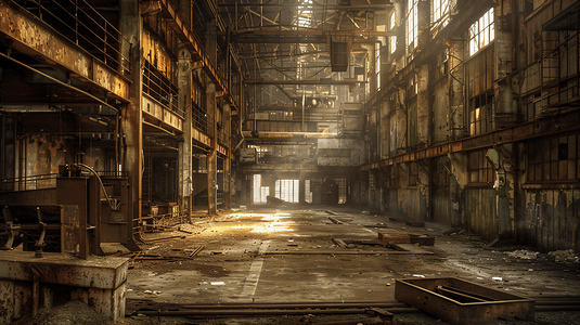 破旧的废弃工厂厂房11