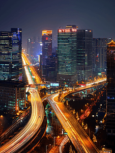 中央电视台总部大厦摄影照片_北京中央电视台总部大楼夜景