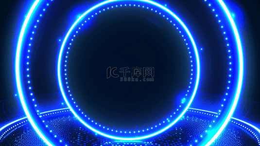蓝色科技感边框背景图片_蓝色商务科技感边框背景3