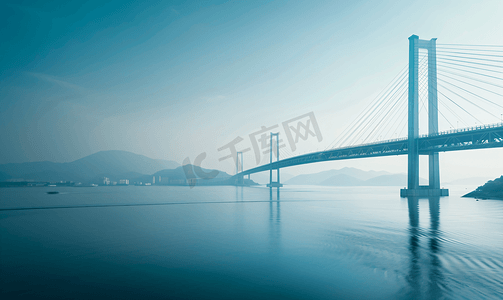 都市大桥摄影照片_辽宁省大连市星海湾大桥