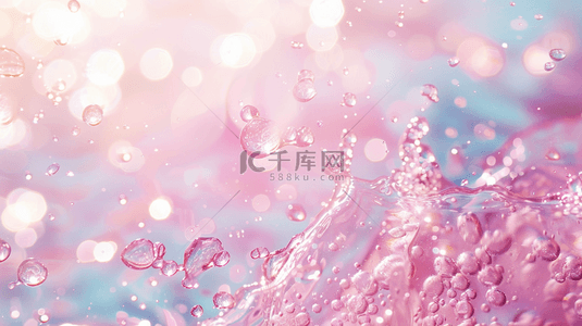 气泡背景图片_粉色液体气泡简约纹理背景10