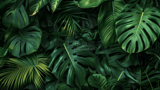 绿色热带植物绿植背景20