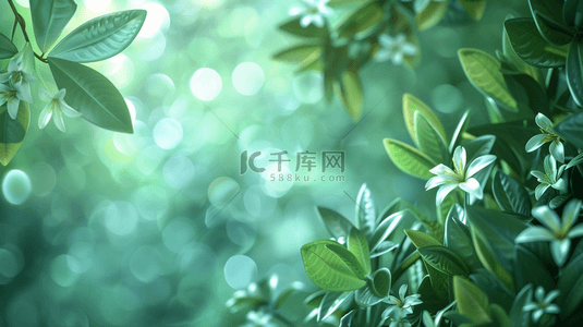 绿色植物背景纹理背景图片_绿色植物叶子小清新装饰背景8