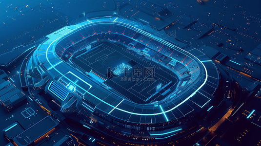 比赛场地背景图片_科技现代球场比赛场地彩色灯光的背景2