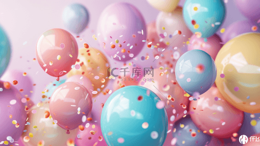 气球2背景图片_彩色缤纷气球唯美质感的背景2