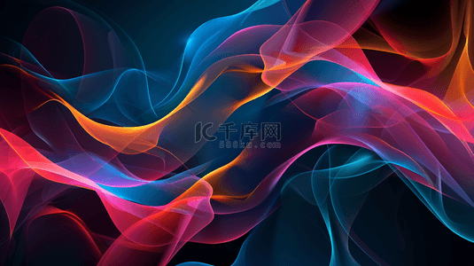 彩色艺术风格流光流线抽象商务的背景1