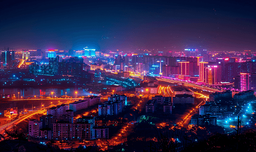 郑州东城市夜景