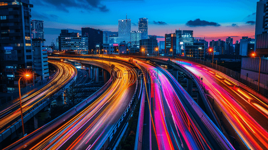 车背景图片_彩色星光光线汇聚城市轨道地铁的背景4