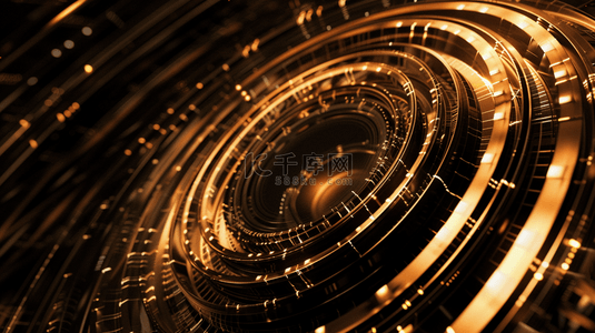 金色圆环背景图片_金色光泽质感螺旋状纹理背景15