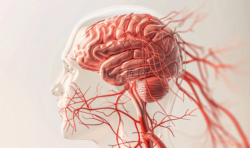 照片背景图片_大脑的动脉示意图和下面观医疗照片
