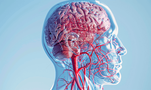 人体医疗背景图片_大脑的动脉示意图和下面观医疗照片