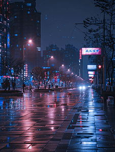 写字楼风景摄影照片_郑州东城市夜景