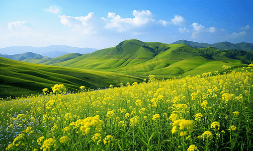 中国风连花摄影照片_张北草原天路美景