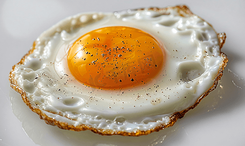酥油蛋黄摄影照片_煎蛋蛋白质