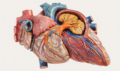心脏图背景图片_心脏结构细节图