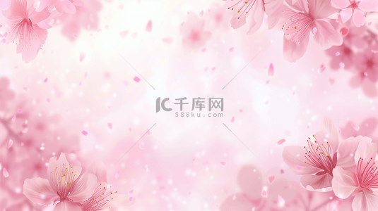 樱花背景图片_清新春天春色桃花樱花背景