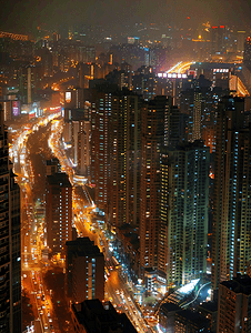 繁华的城市夜景