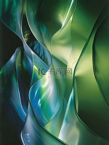 绿色激光玻璃纹理质感背景图