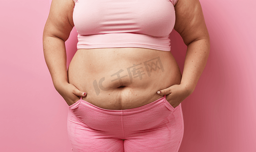 体重图片摄影照片_女性肥胖体脂