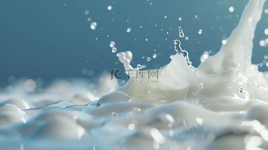 牛奶背景图片_飞溅水花白色液体背景