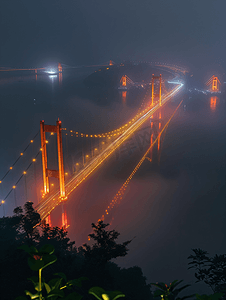 鹦鹉洲大桥摄影照片_武汉风光夜景鹦鹉洲长江大桥