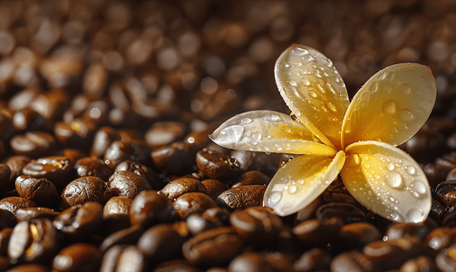 咖啡拉花与咖啡豆