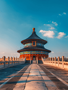 国庆中国风摄影照片_北京地标建筑天坛