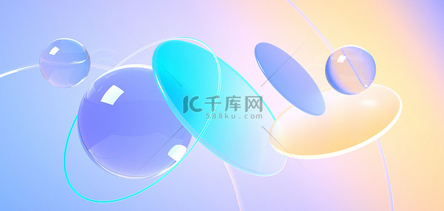 c4d质感背景图片_几何玻璃渐变背景c4d