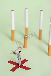 禁烟无烟日关爱健康创意背景