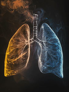 商务海报背景素材摄影照片_肺部治疗呼吸内科