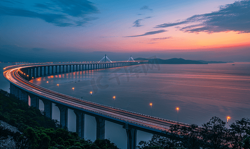 PNG免抠下载摄影照片_黄昏下的大连跨海大桥