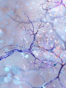 创意科技海报素材摄影照片_神经元背景呼吸内科