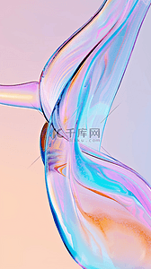 玻璃质感流体背景图片_粉彩透明质感流动变幻的玻璃色彩设计图