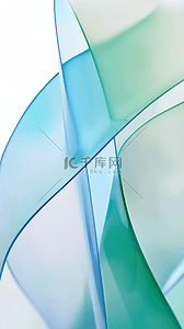 浅绿透明质感流动变幻的玻璃色彩背景