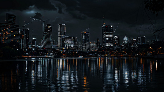 城市背景图片_城市夜景合成创意素材背景