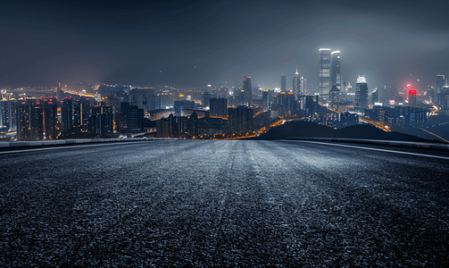 重庆夜景城市道路素材
