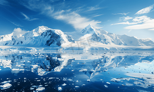 冰山摄影照片_极地冰川雪山