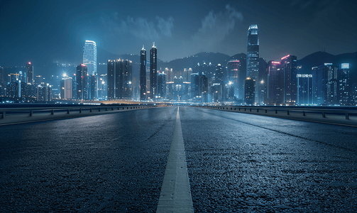 重庆夜景城市道路素材