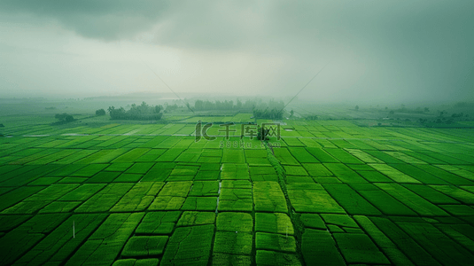 天气背景图片_绿色朦胧渐变田野里田地的背景