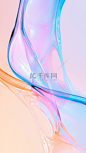 玻璃质感流体背景图片_粉彩透明质感流动变幻的玻璃色彩背景素材