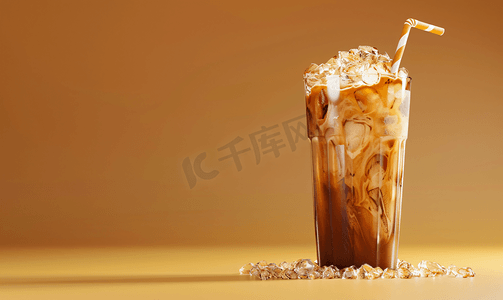 咖啡饮料摄影照片_美式冰咖啡冷饮
