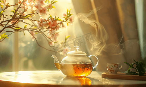 花茶杯子摄影照片_茶茶文化