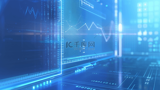 蓝色科技感数据背景图片_蓝色科技感数据数字智能化分析的背景