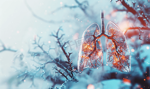 抽象创意合成肺部图片