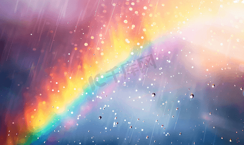 简约风海报摄影照片_风雨后的彩虹