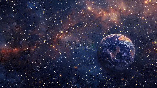 星球合成背景图片_太空星球合成创意素材背景